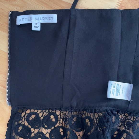 Lace peplum tank - black - S - Picture 4 of 5